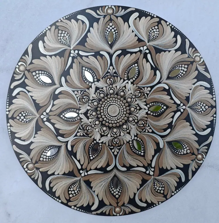 Earth Tone Mirror Mandala