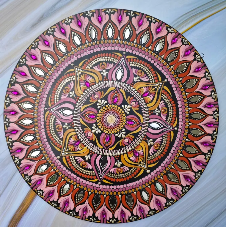 Rose & Mirror Dot Mandala