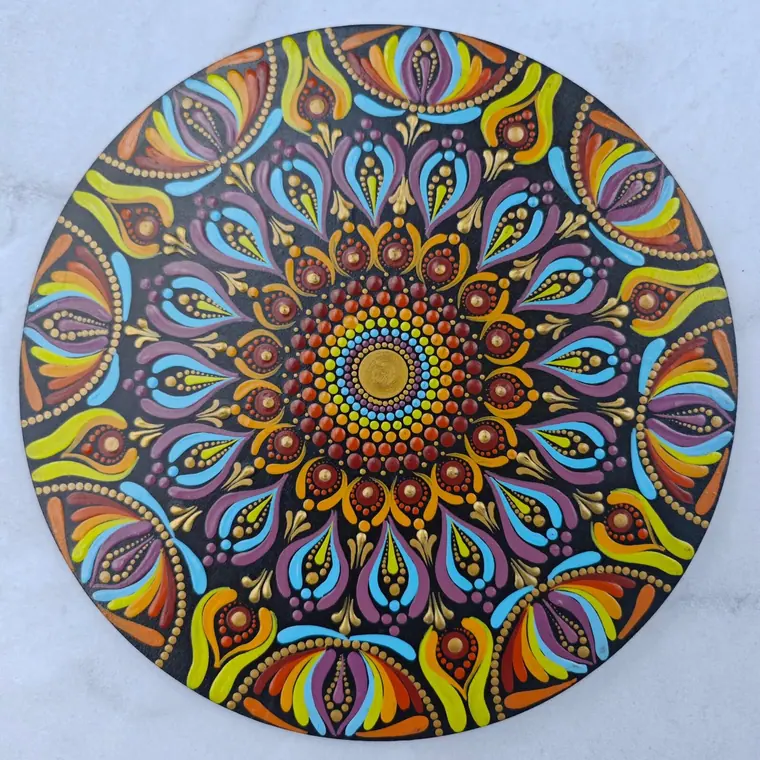 Sunset Bloom Dot Mandala