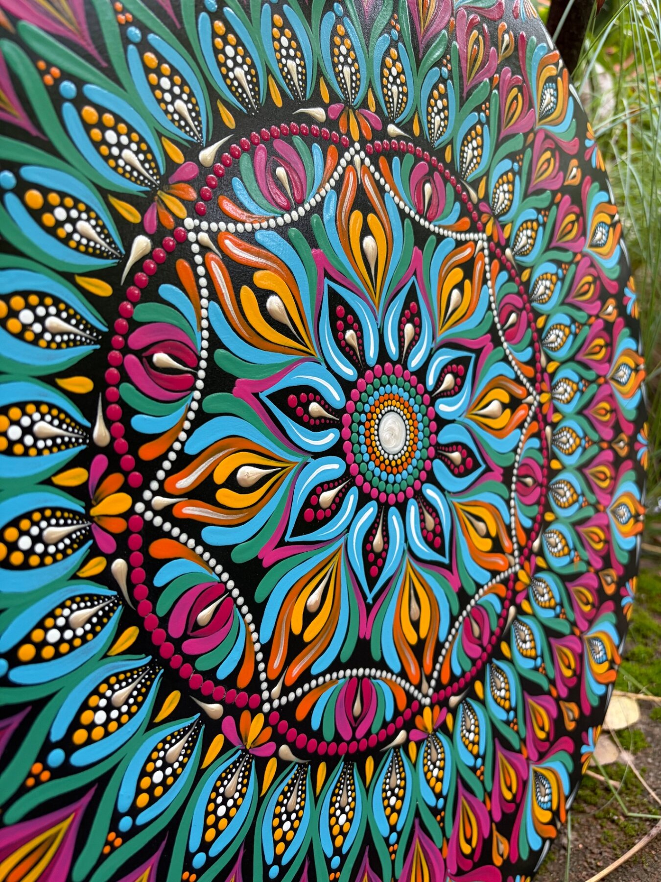 Colourful mandala detail