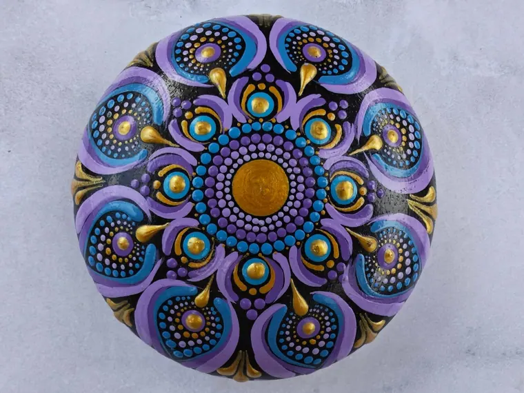 Lilac & Blue Dome Mandala