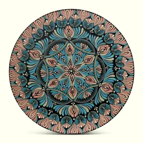 Blush and Teal Mandala