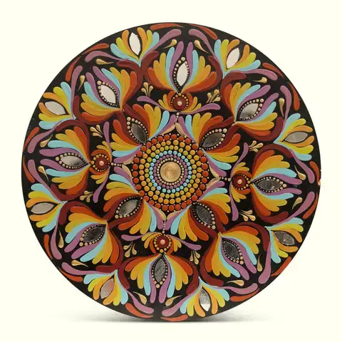 Saffron Feather Mandala