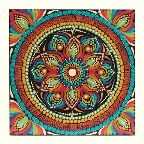 Rainbow Square Mandala