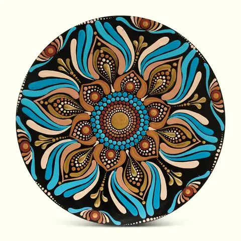 Copper and Teal Mandala