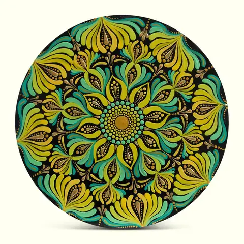 Lime and Teal Mandala