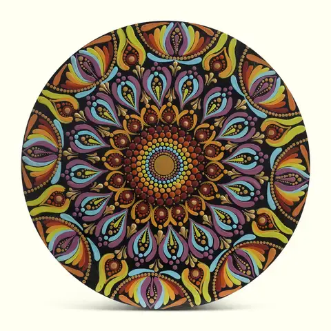 Ember and Teal Mandala