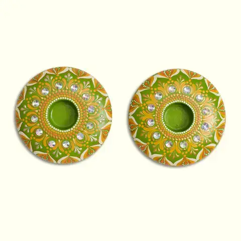 Spring Green Tea-light Holders