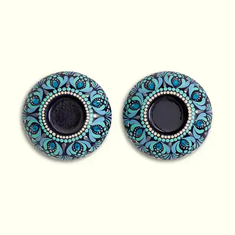 Turquoise Round Tea-light Holders